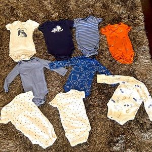 Carters long and short sleeve baby clothing 12 months